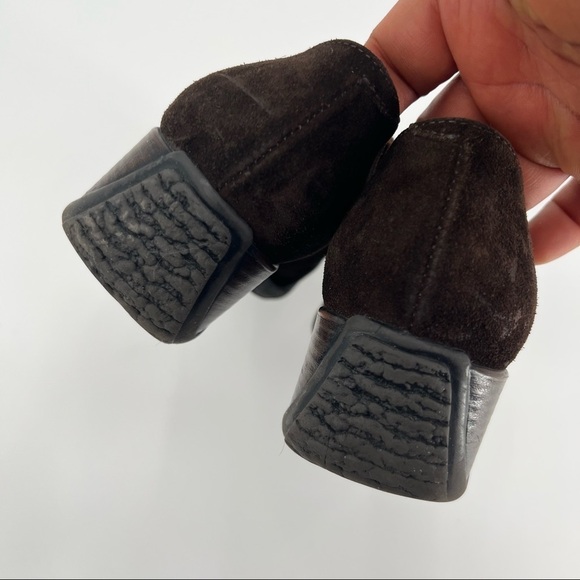 Aquatalia brown suede leather shoes wedge size 6 - Picture 10 of 12